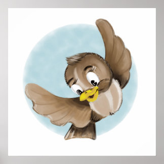 Poster Oiseau souriant