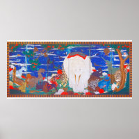 Oiseaux, animaux et Plantes floraux(droite)Jakuchu