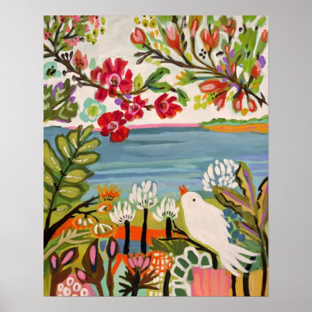 Poster Oiseaux dans le jardin (Devant)