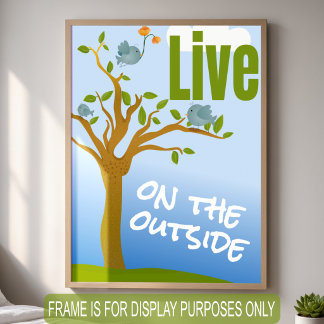 Poster Oiseaux Dans Un Arbre Motivationnel