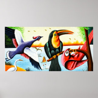 Poster Oiseaux d'art Rickshaw