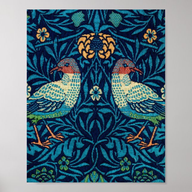 Poster Oiseaux de William Morris (Devant)
