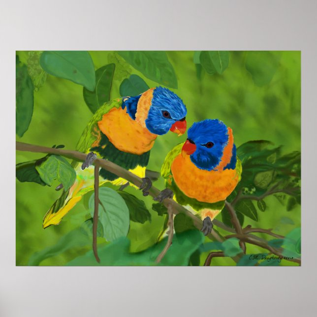 Poster Oiseaux Du Paradis (Devant)