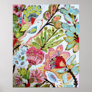 Poster Oiseaux en papier II