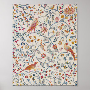 Poster Oiseaux et fleurs, William Morris