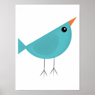 Poster Oiseaux fantaisistes adorables, l'art de la nature