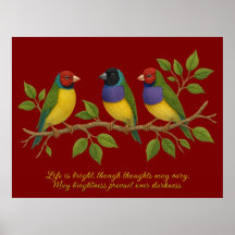 Oiseaux mignons brodés sur la branche