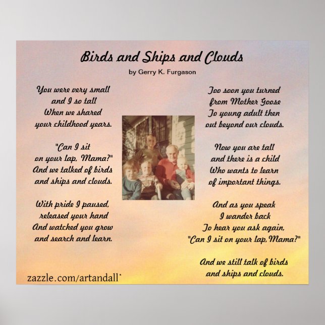 POSTER "OISEAUX, NAVIRES ET NUAGES AFFICHAGE FAMILIAL" (Devant)