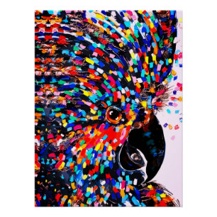 Poster Oiseaux tropicaux en effervescence au mur en expre