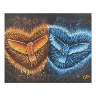 Poster Oiseaux volant ensemble-