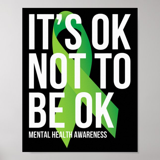 Poster Ok Ne Pas Être Ok Le Ruban De Sensibilisation À La (Devant)