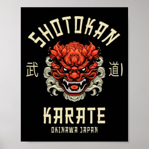 Poster Okinawa Japon Dojo Shotokan Karaté