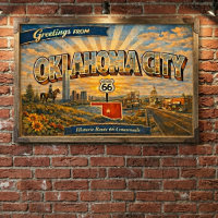 Oklahoma City Carte Postale Ancienne Route 66 Carr