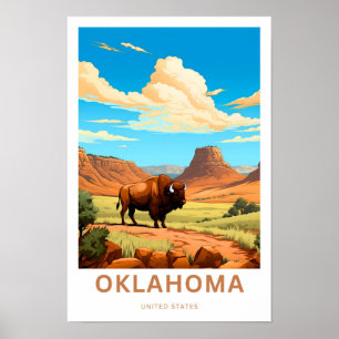 Poster Oklahoma United States Travel Print