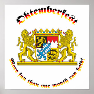 Poster Oktemberfest avec les armes bavaroises