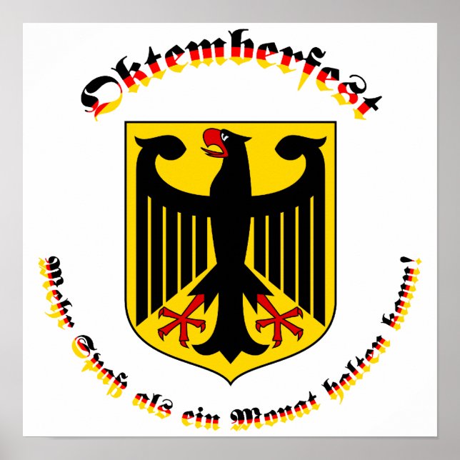 Poster Oktemberfest mit deutschem Wappen (Devant)