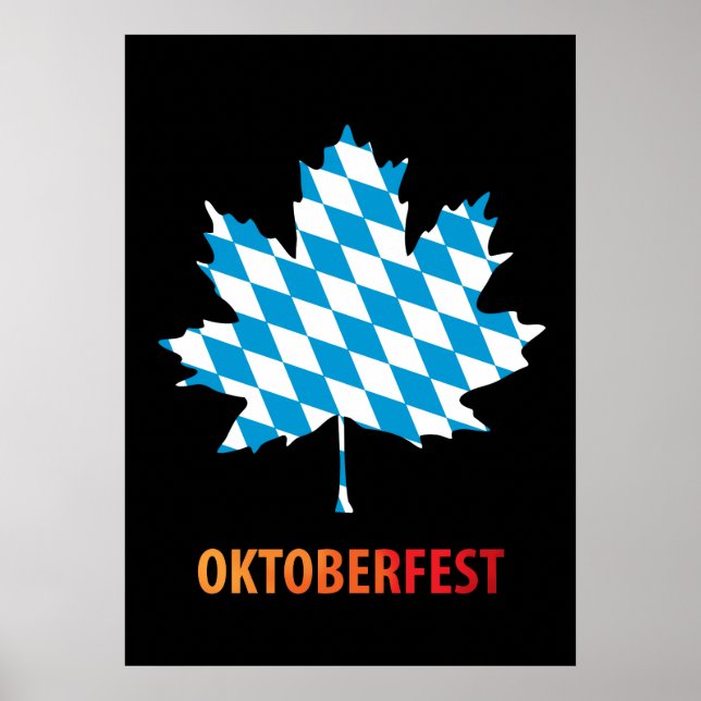 Poster Oktoberfest, Bayern Colors (Devant)