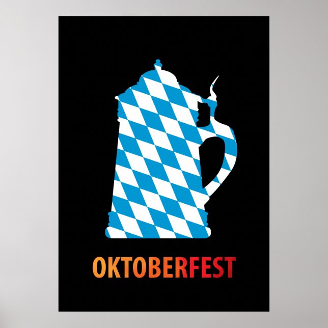 Poster Oktoberfest, Bayern Colors (Devant)