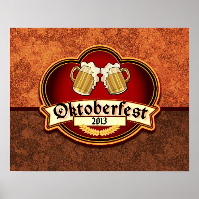 Poster Oktoberfest Festival Allemand Personnalisé Donné (Devant)