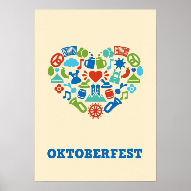 Poster Oktoberfest Print (creme) (Devant)