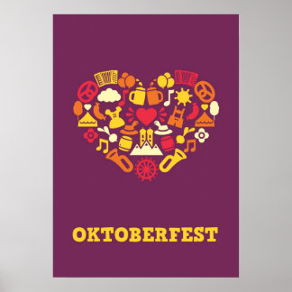 Poster Oktoberfest Print (violet)