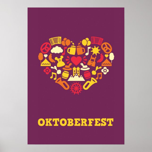 Poster Oktoberfest Print (violet) (Devant)