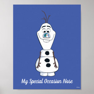 Poster Olaf Avec Nez Snowglobe