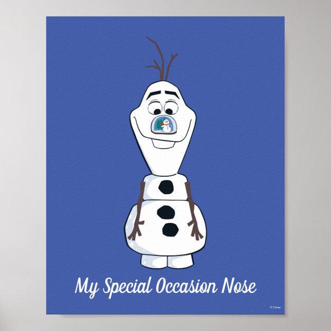 Poster Olaf Avec Nez Snowglobe (Devant)