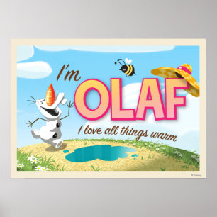 Poster  Olaf  J'aime toutes les choses chaudes