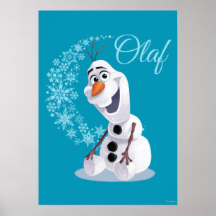 Poster Olaf   Vague de flocons de neige