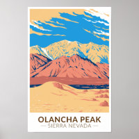 Olancha Peak Sierra Nevada Californie Vintage