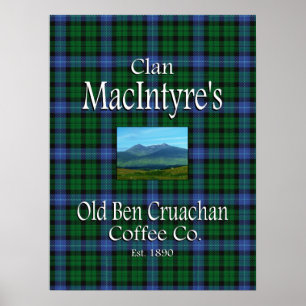 Poster Old Ben Cruachan Coffee Co de Clan MacIntyre.