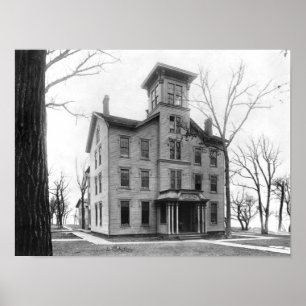 Poster Old College, Evanston, construit en 1855