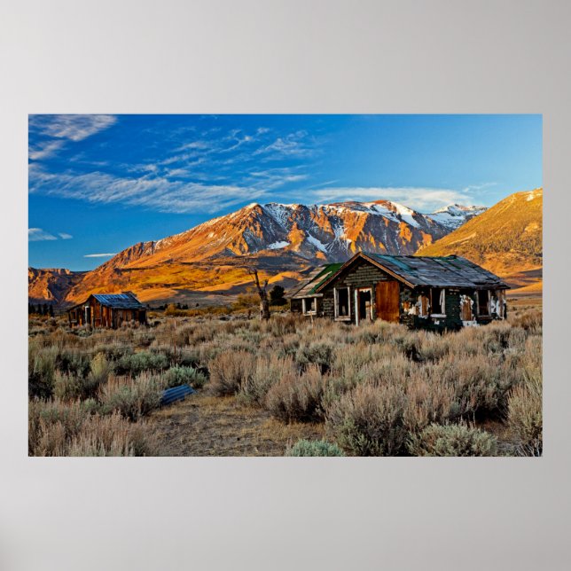 Poster Old Farmhouse Along Hwy 395 (Devant)