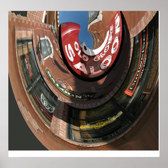 Poster Old Globe Saloon, Carson City, Nevada (Devant)