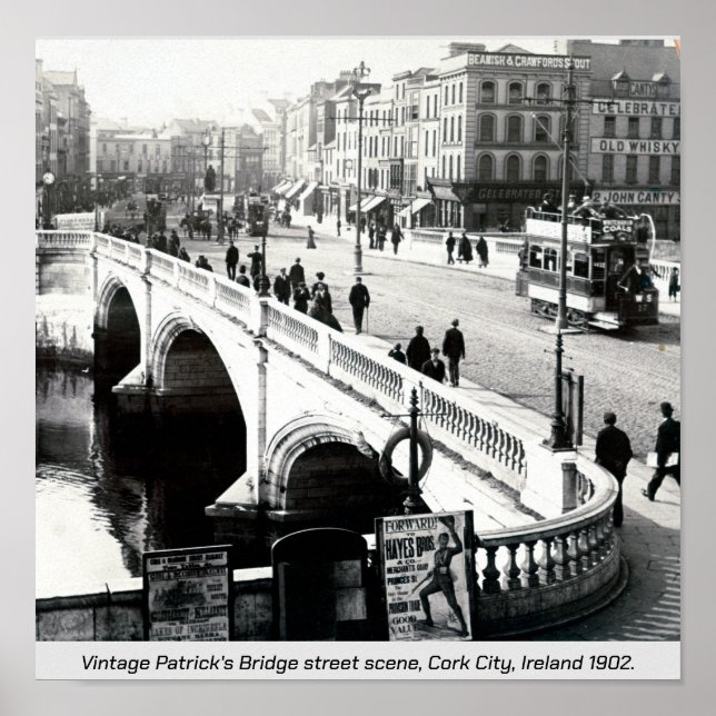 Poster Old Ireland, Patrick's Bridge en 1902, Cork City (Devant)