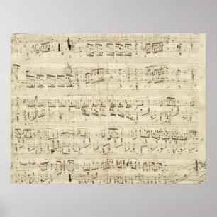 Poster Old Music Notes