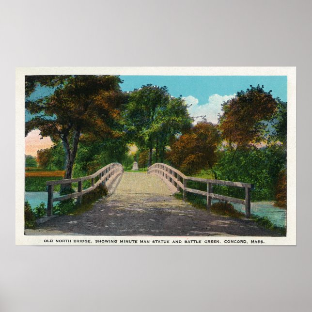 Poster Old North Bridge Vue de Minute Man Statue # 2 (Devant)