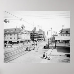 Poster Old Orchard Beach Hotels, 1904