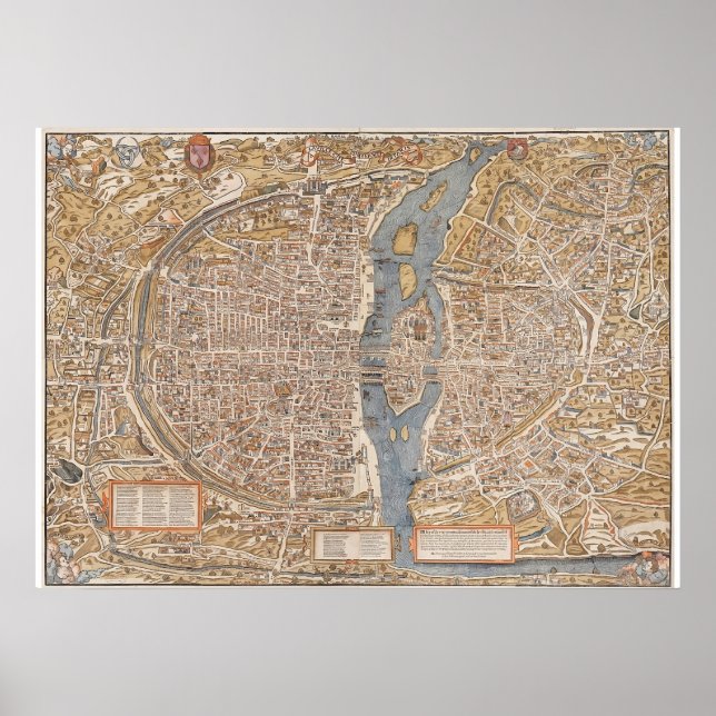 Poster Old Paris Truschet and Hoyau 1553 (Front)