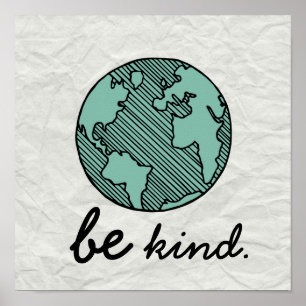 Poster Old School "Be Kind"