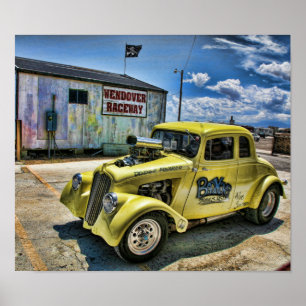 Poster Old School Willys Race Coupe