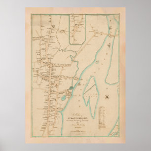 Poster Old Stratford CT Map (1824)