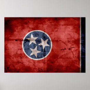 Poster Old Tennessee Flag;