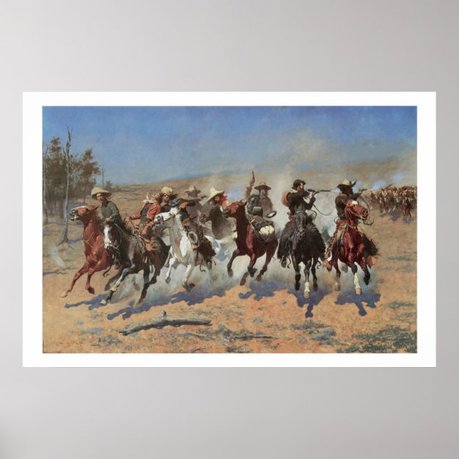 Poster Old West Dash pour le bois Art Imprimer l'affiche (Devant)