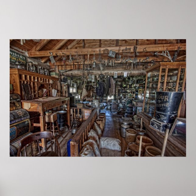Poster Old West General Store - Montana (Devant)