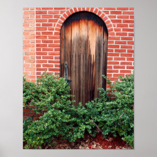 Poster Old wooden door