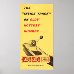 Poster Oldsmobile 442 - reproduction vintage de page de