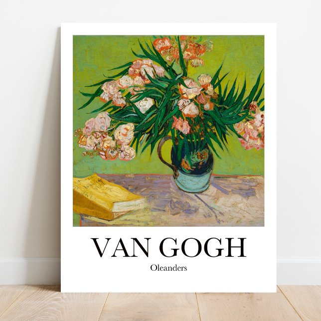 Poster Oleanders par Vincent Van Gogh (Van Gogh's Vibrant Blooms: Oleanders Poster. Brighten your space! Museum-quality)