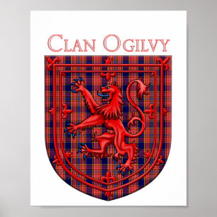 Poster Oliphant Tartan Scottish Plaid Lion Rampant
